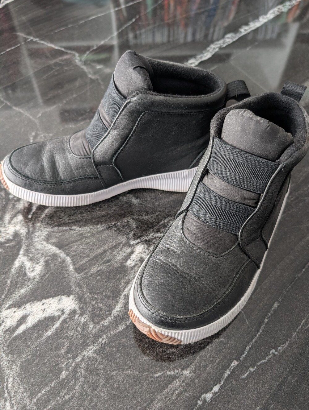 Women's Black High-Top Casual Sneaker Boots
